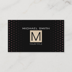 Elegant Professional Wood Modern Polka Dot #10 Business Card