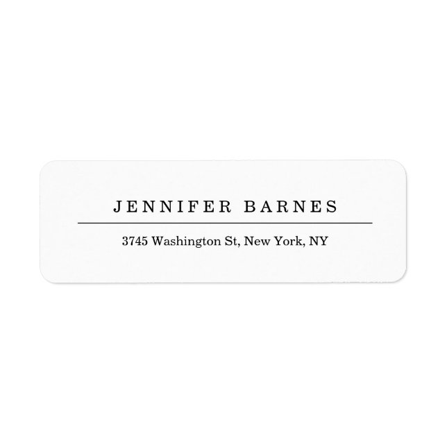 Élégant professionnel minimaliste blanc classique (Devant)