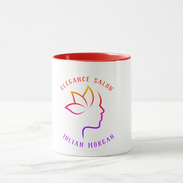 Elegant Profile Personalized Salon Mug (Center)