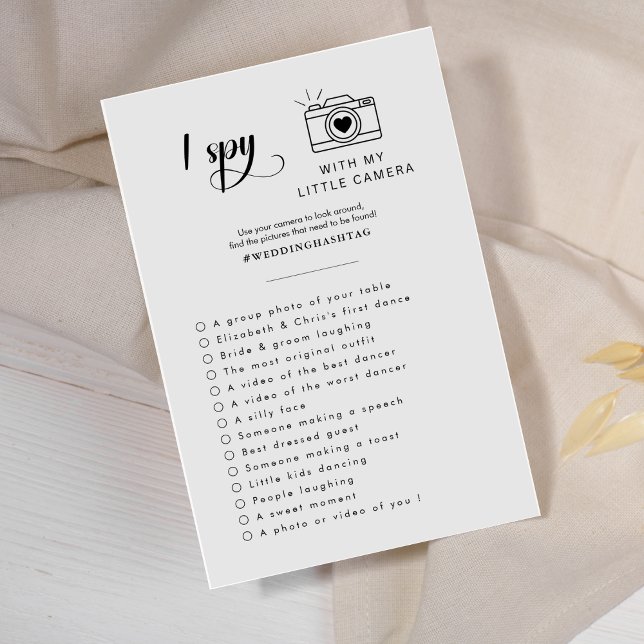 Élégant programme de chasse photo Mariage espion (Créateur téléchargé)