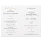 Élégant Programme de Mariage Catholique Or Pleine