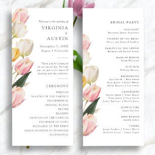 Élégant programme de mariage des tulipes