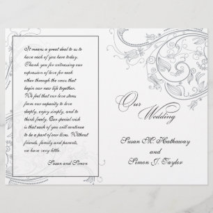 Élégant programme de mariage floral en eau douce