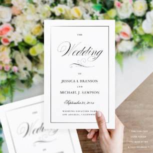 Élégant programme de mariage Grand mariage