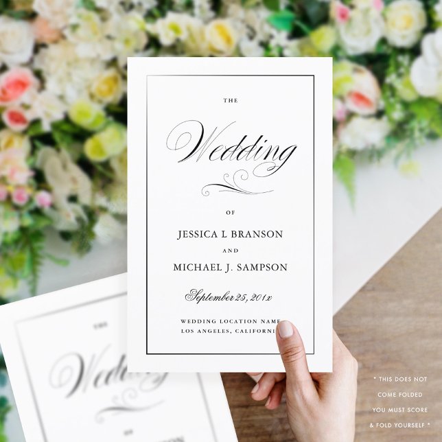 Élégant programme de mariage Grand mariage (Créateur téléchargé)