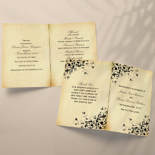 Élégant programme Mariage Bi-Fold pour permules d'