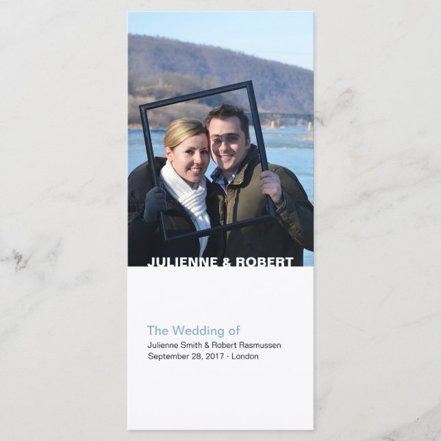 Élégant programme moderne de mariage photo (Devant)