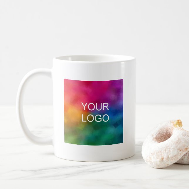 Elegant Promotional Brand Upload Your Logo Here Coffee Mug (With Donut)