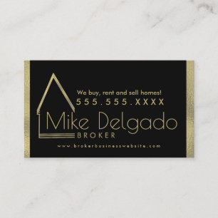 Elegant Property Manager Home Sales Broker     Business Card