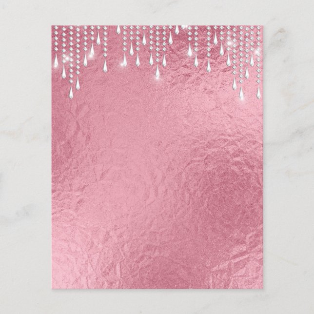 Elégant prospectus en or blanc rose (Devant)