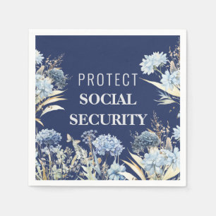 Elegant Protect Social Security Anti Trump Napkin