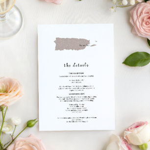 ELEGANT Puerto Rico Wedding Invitation Details