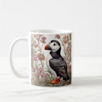 Elegant Puffin William Morris Inspired Floral