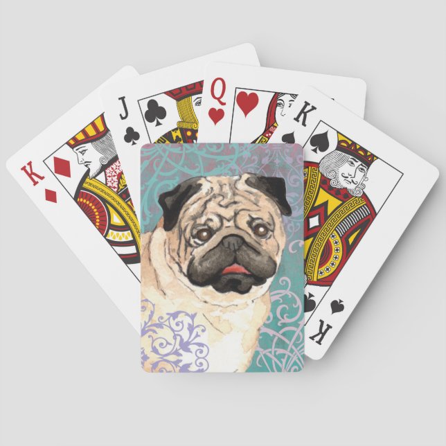 Elegant Pug Playing Cards (Back)