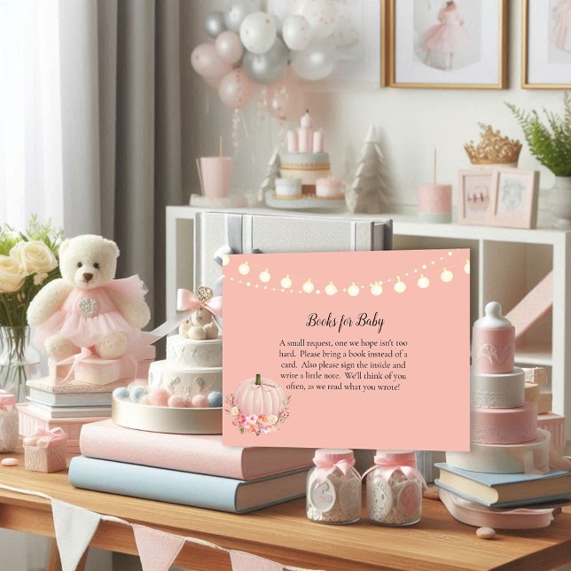 Elegant Pumpkin Books For Baby Shower Invitation (Creator Uploaded)