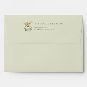 Elegant Pumpkin Fall Bridal Shower Wedding Envelope