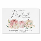 Elegant Pumpkin Floral Baby Girl Shower Welcome