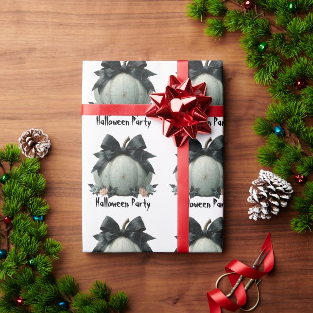 Elegant Pumpkin Halloween Party Design Wrapping Paper (Holiday Gift)