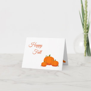 Elegant Pumpkin "Happy Fall" Note Cards