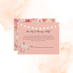 Elegant Pumpkin Mom's Belly Size Baby Shower Game Invitation