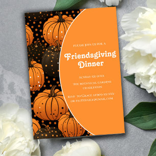 elegant pumpkins fall Friendsgiving Invitation