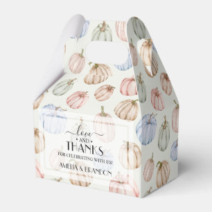 Elegant Pumpkins Neutral Baby Shower Favor Box