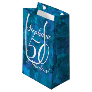 Elegant Purple 50 and Fabulous Birthday Party Small Gift Bag