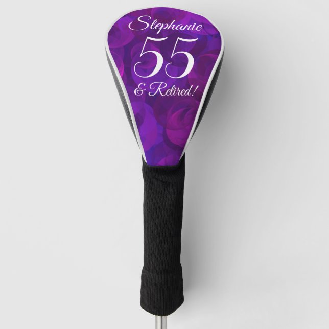Elegant Purple 55 and Retired Golf Head Cover (Front)