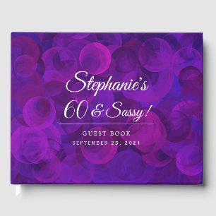 Elegant Purple 60 and Sassy Birthday Party Guest Book