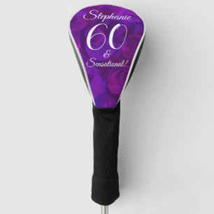 Elegant Purple 60 and Sensational Birthday Party Golf Head Cover