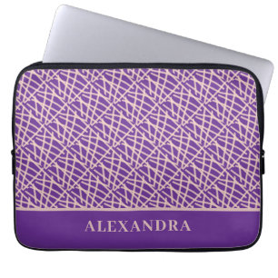 Elegant Purple Abstract  Laptop Sleeve
