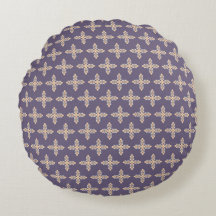 Elegant Purple and Beige Seamless Motif Pattern