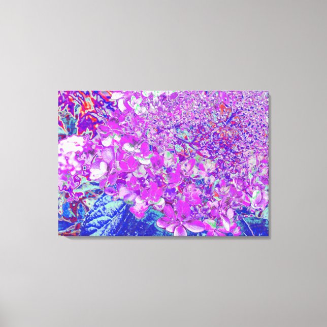 Elegant Purple and Blue Limelight Hydrangea Canvas Print (Front)
