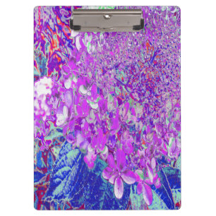 Elegant Purple and Blue Limelight Hydrangea Clipboard