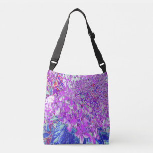 Elegant Purple and Blue Limelight Hydrangea Crossbody Bag