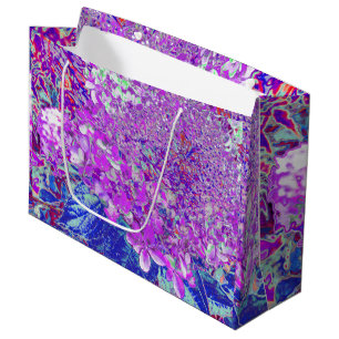 Elegant Purple and Blue Limelight Hydrangea Large Gift Bag
