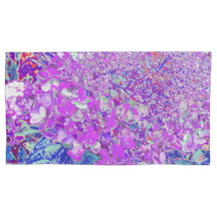 Elegant Purple and Blue Limelight Hydrangea Pillowcase