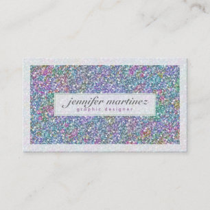 Elegant Purple And Colourful Glitter & Sparkles 3 Business Card