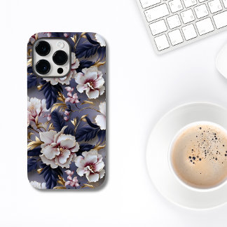 Elegant Purple and Cream Orchid Floral Case-Mate iPhone 14 Pro Max Case