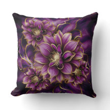 Elegant Purple and Gold Floral Pattern