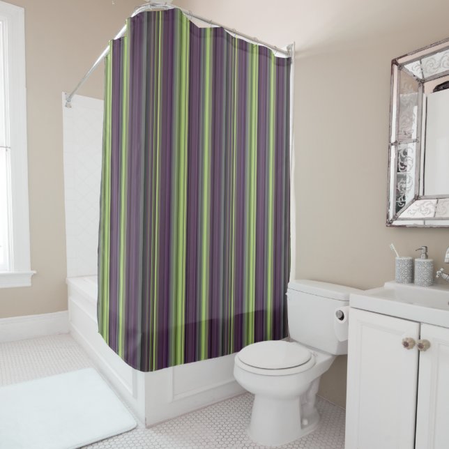 Elegant purple and green stripes (In Situ)