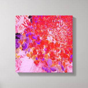 Elegant Purple and Orange Limelight Hydrangea Canvas Print