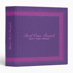 Elegant Purple And Pink Fox Leather Texture Binder