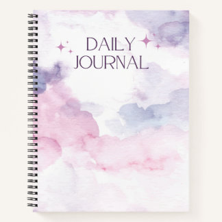 Elegant Purple and White Notebook Cover Design