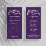 Elegant Purple And White Wedding Ceremony Programs<br><div class="desc">Elegant Purple And White Wedding Ceremony Programs.</div>
