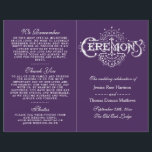 Elegant Purple And White Wedding Ceremony Programs<br><div class="desc">Elegant Purple And White Wedding Ceremony Programs.</div>