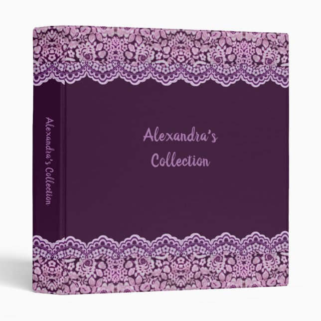 Elegant Purple Binder with your Title (Front/Spine)