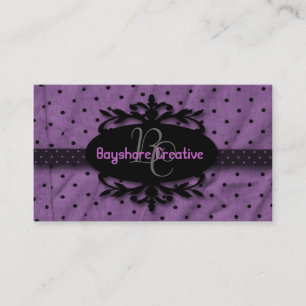 Elegant Purple Black Business Card