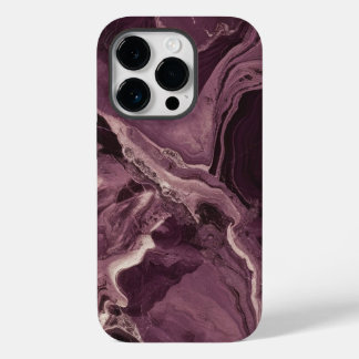 Elegant Purple Black Marble Cool Case-Mate iPhone 14 Pro Case