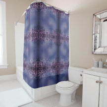 Elegant Purple Blue Pattern Shower Curtain